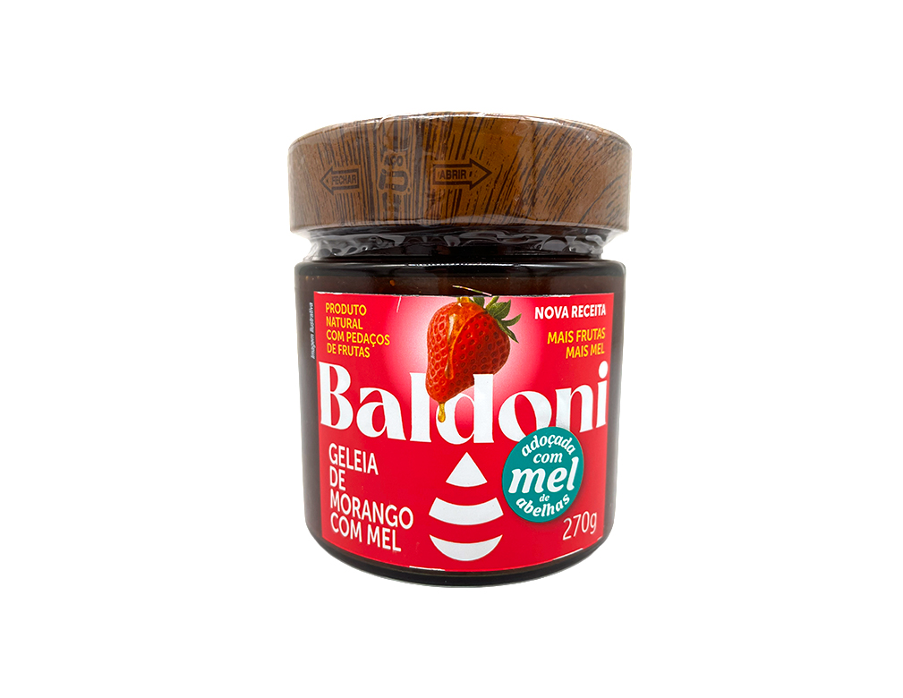 GELÉIA DE MORANGO BALDONI 270 G (CX 12 VD)